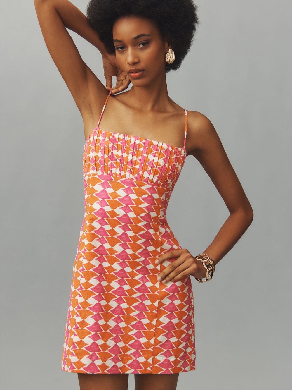 Maeve Ophelia Sleeveless Linen Slim Mini Dress